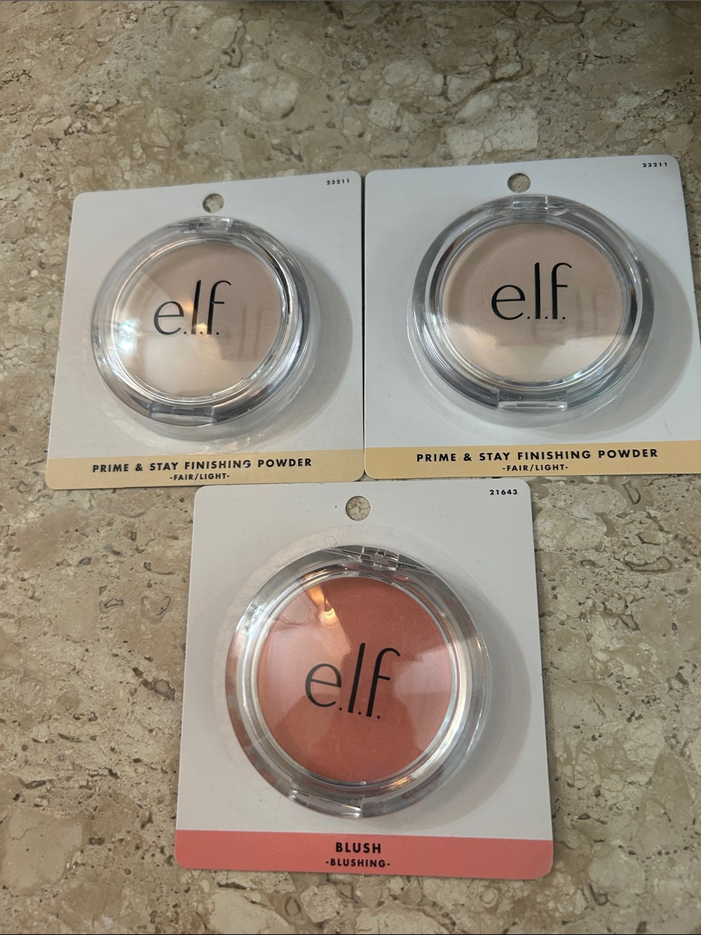 Prime & Stay Finishing Powder (Fair/Light) and Blush (Blushing) - Set of 3